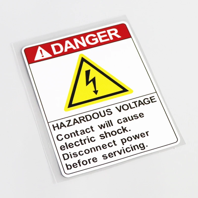 

Предупреждение ждающая Марка опасное напряжение ПВХ наклейка автомобильная наклейка 9,7 см * 12,8 см