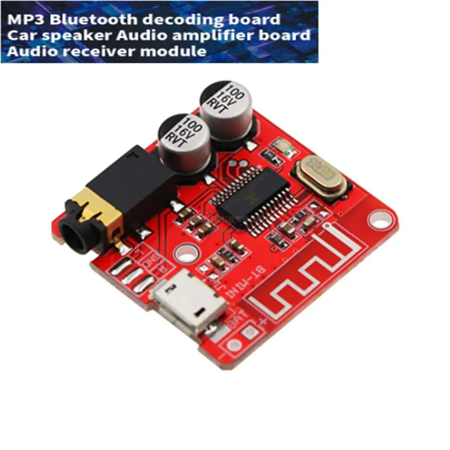 

MP3 Bluetooth 5.0 decoder board car speaker amplifier board modified diy audio receiving module wireless decoder lossless 3.7-5v