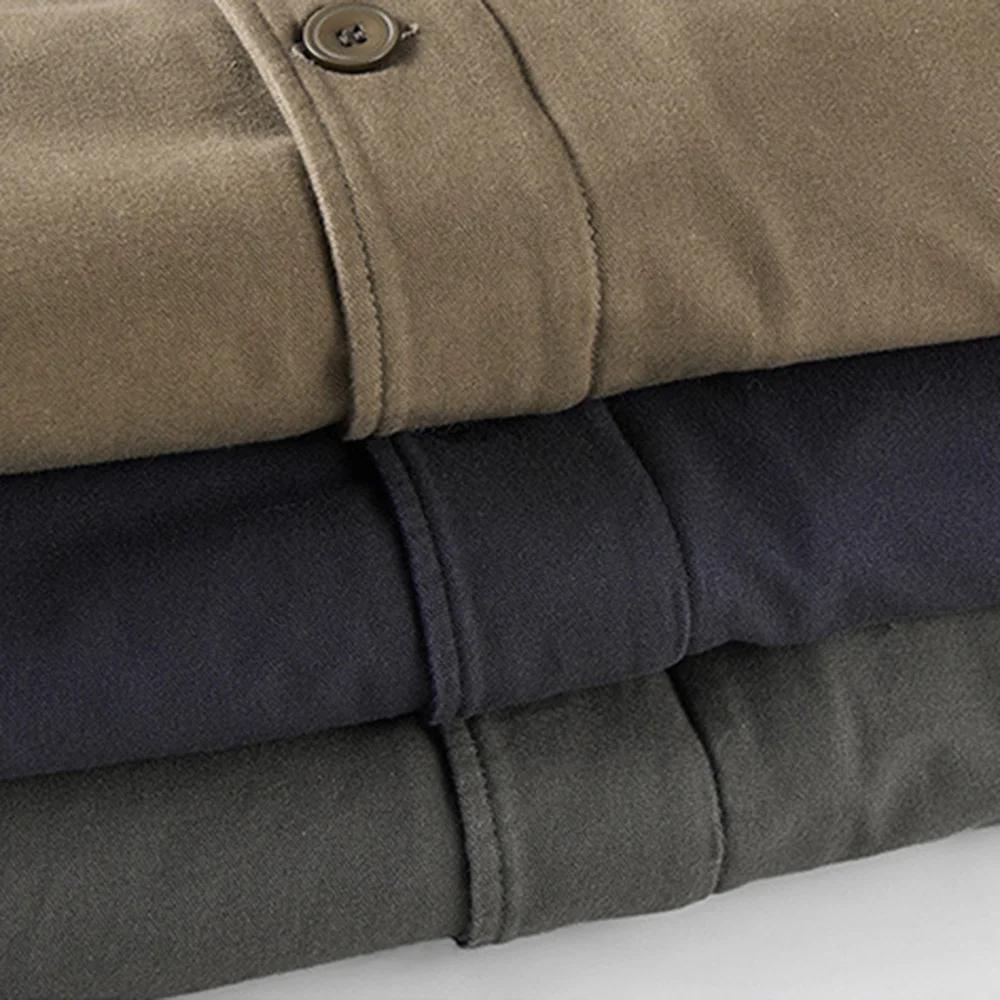 Covrlge Men's Casual Warm Parka Fashion Hooded Autumn Winter Solid Color New Jacket Plus Thicken Velvet Coat Streetwear MWM133