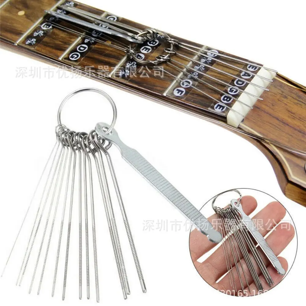 

Guitar Repair Tools 2Set Professional Guitar Nut Slotting File Kit DIY Slot Filing Set Music Accessories