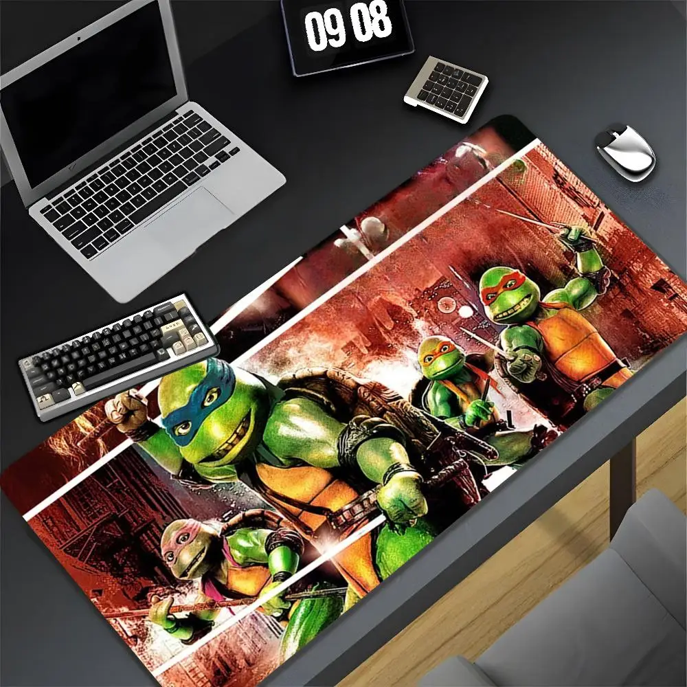 T-Teenage Mutant N-Ninja-Turtles Mouse Pad XXL Gamer Gaming PC Computer Otaku Locking Edge DIY Customized Photo Laptop Notebook