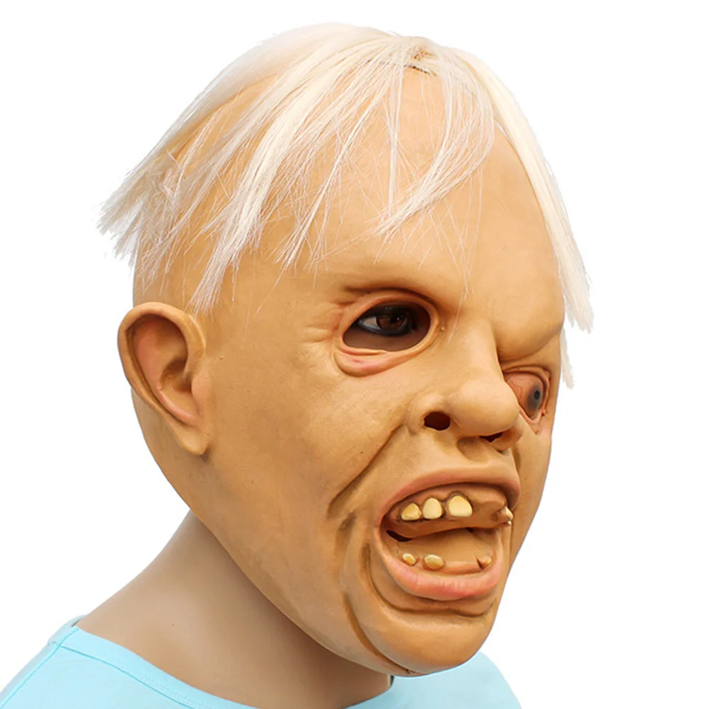 

Halloweencostumescary Latex Horror Party Head Man Props Creepy Zombie Cover Ghost Oldmasquerade Full Realistic Alien Adultscream