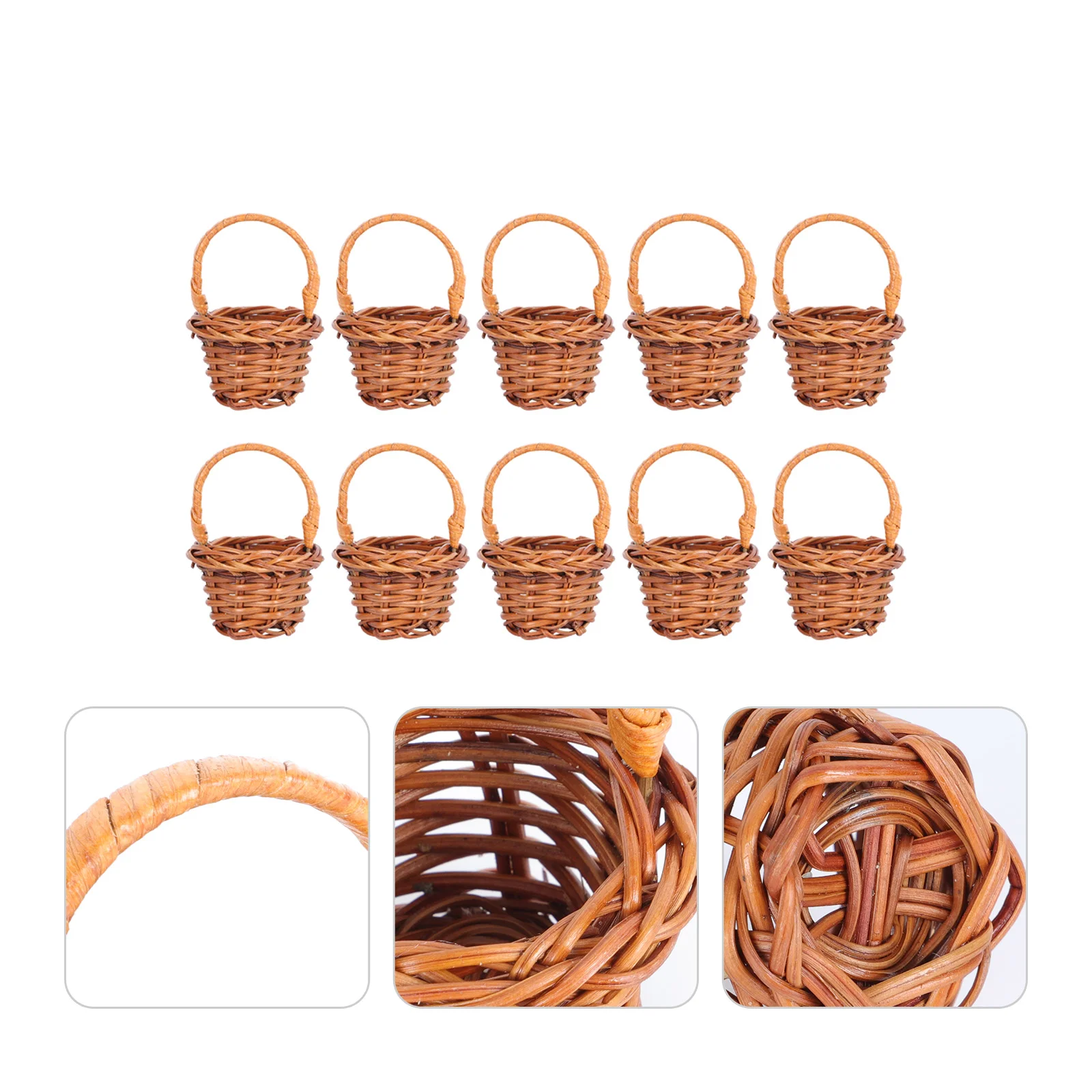 

Basket Baskets Mini Wicker Woven Picnic Rattan Flowerminiature Small Fruitparty Wedding Willow Storage Favor Candy Hamper Bread