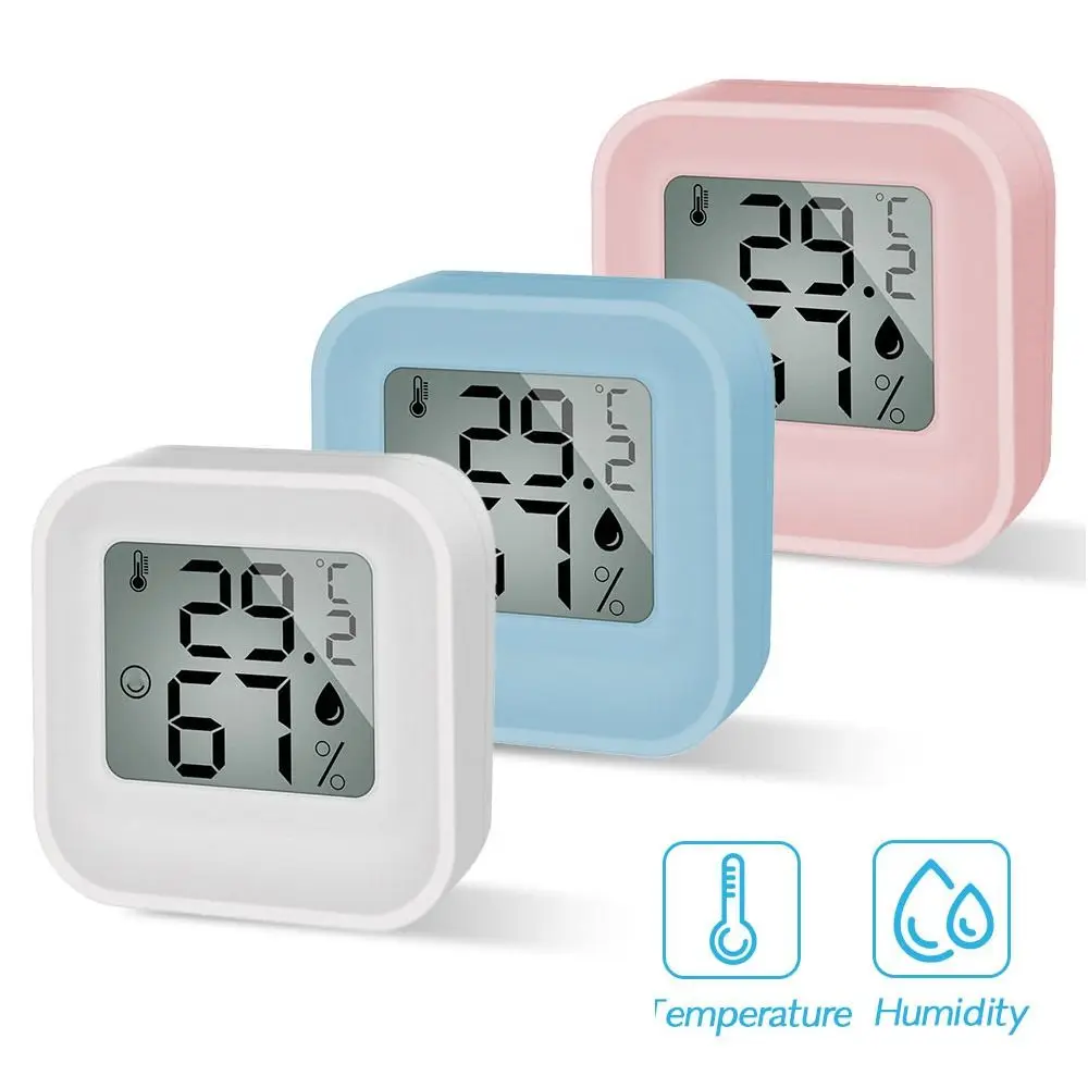 

Clock Art Gauge Ambient Home Weather Station Mini Digital Thermometer Humidity Hygrometer Digital Shower Clock