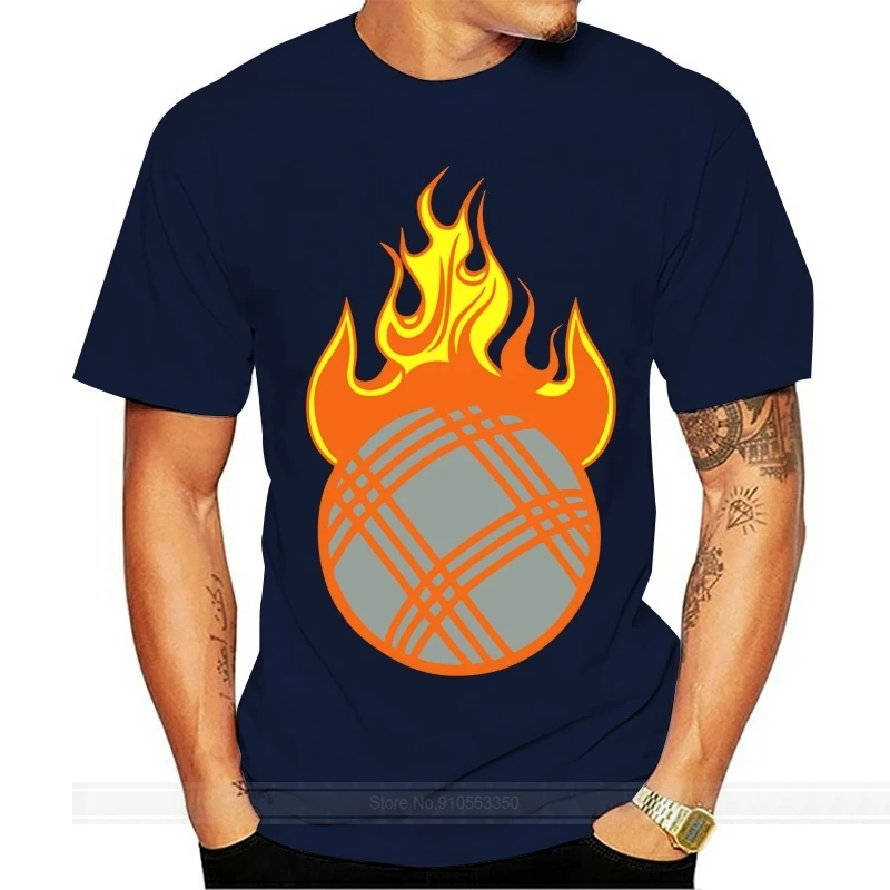 

petanque flame fireball 1110 t shirt men personalized cotton S-3xl Formal Anti-Wrinkle Humor Spring Kawaii tshirt