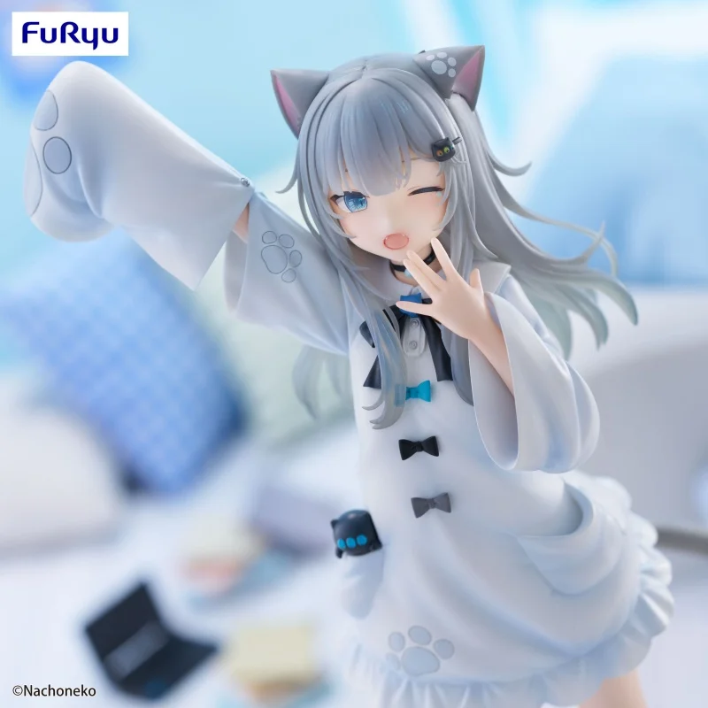 Фото Оригинальная аниме-фигурка Furyu Trio-Try-It: Наконеко Некоха, Шизуку — Милая кошкодевочка, коллекционная модель, украшение для рабочего стола, сувенир, подарок №3