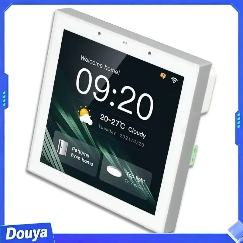 Фото Умные настенные выключатели Tianlai 86W с 4 каналами по 30W для дома, панель управления Zigbee №4