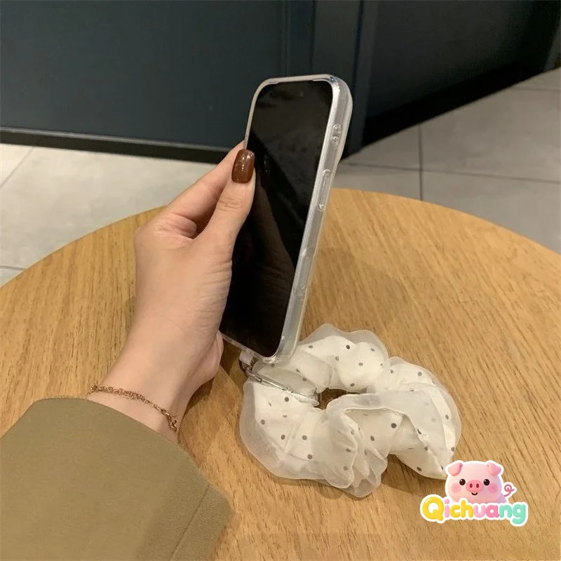 Фото Элегантный чехол для телефона в горошек для Huawei Mate 40 40E 30 30E Pro Y9S Nova Y90 Y91 Y73 Y70 Y71 7 6 5 Pro, белый чехол со шнурком №2