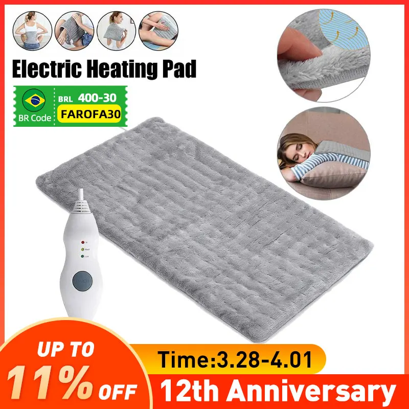 

Electric Therapy Heating Pad Heat Pad Blanket Neck Back Spine Leg Pain Shoulder Back Pain Relief Warmer Wrap Temp Heater