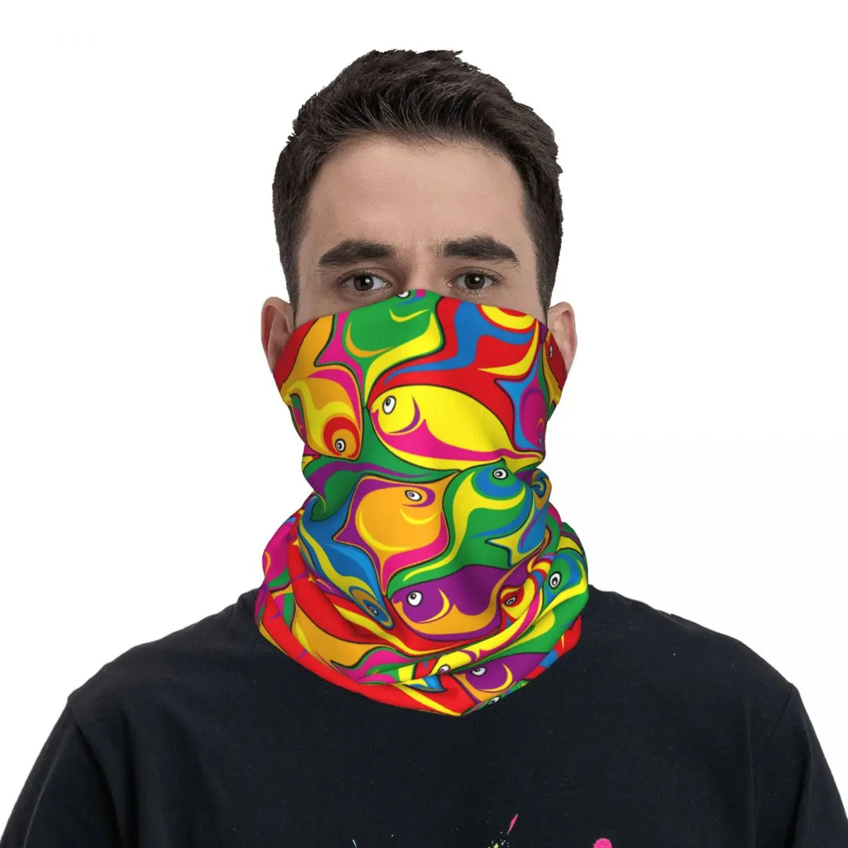 

Мультяшная маска Escher Fish Escherfish шарф Merch шейный Гетр бандана летняя повязка на голову для занятий спортом на открытом воздухе унисекс дышащая