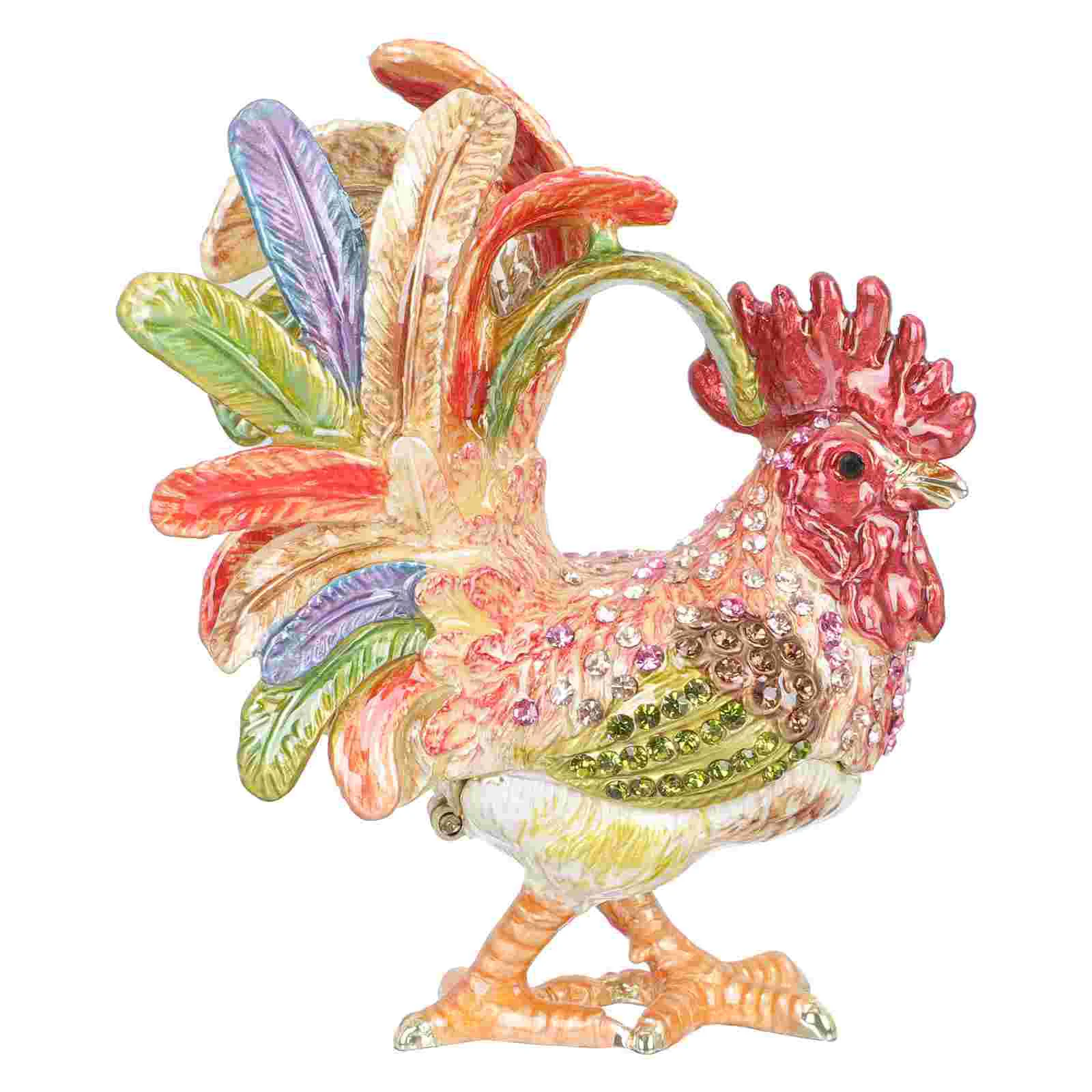 

Шкатулка с украшением в виде петуха, шкатулка для украшения, шкатулка для курицы, шкатулка для офиса, дома, отеля