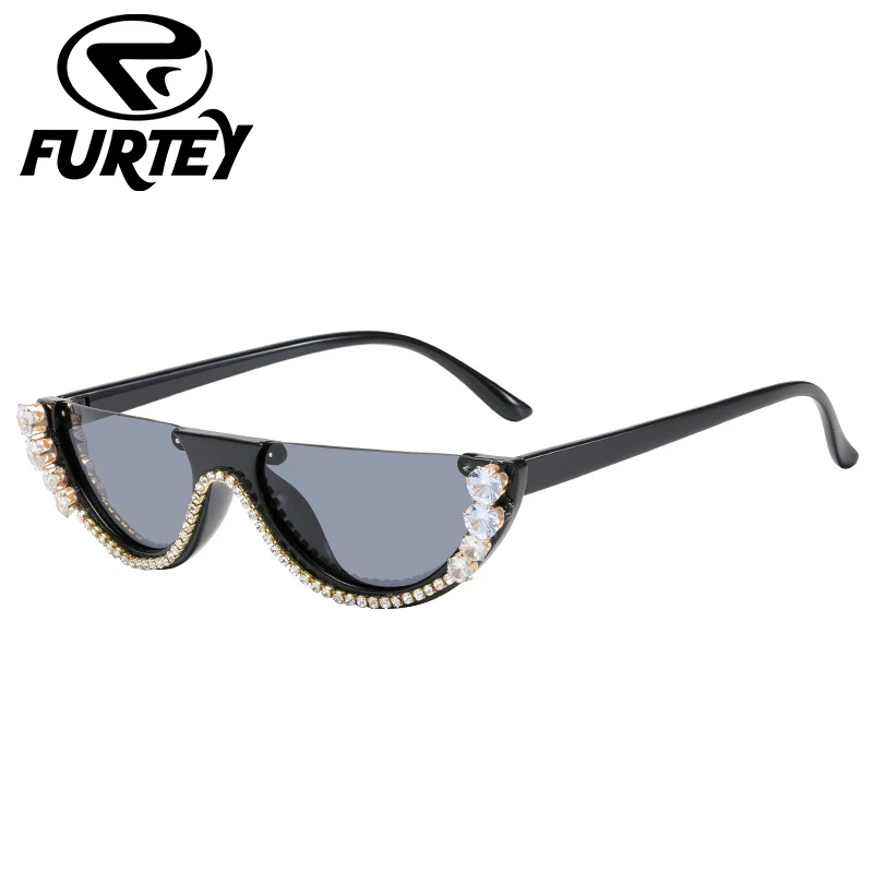 

Очки солнцезащитные женские с полуободковой оправой, шикарные трендовые пластиковые солнечные очки «кошачий глаз» с защитой UV400, с защитой ...