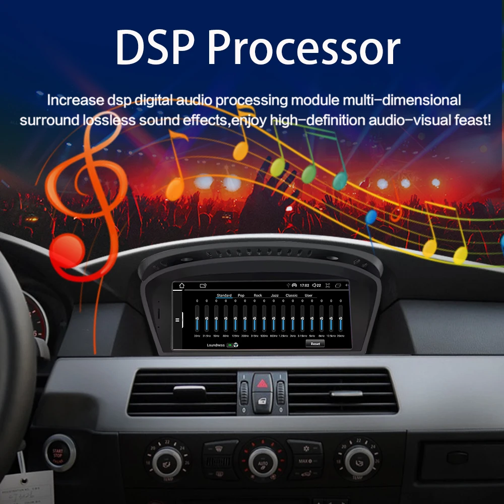 Автомобильный мультимедийный плеер на Android 14 с GPS Wi-Fi для BMW E60 E61 E62 E63 E90 E91 E92 2005-2012