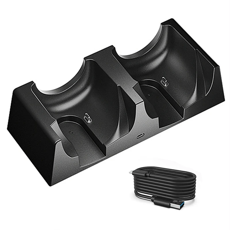 

For Oculus Quest 2 Fast Charger Station Dual Charging Dock With Charging Port Indicator VR Charger With USB-C Cable