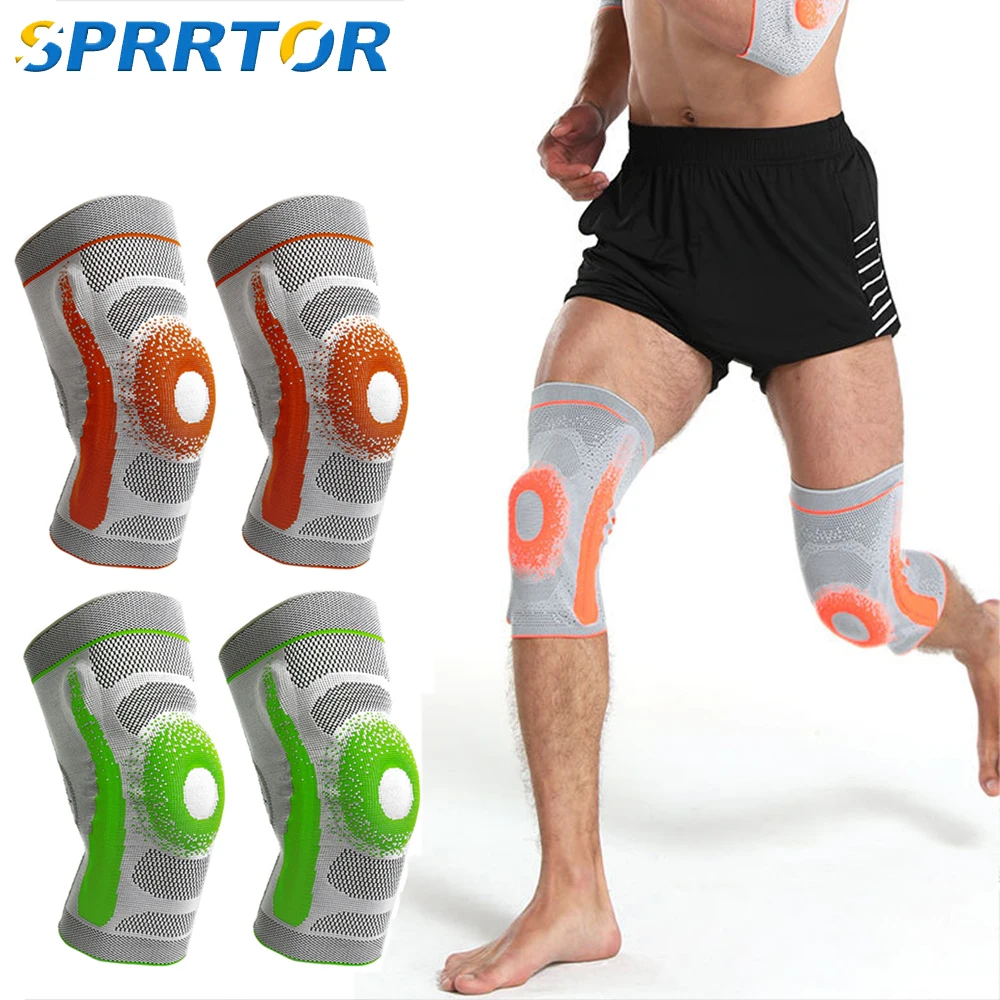 

Sports Kneepad Men Women Pressurized Knee Pads Support with Patella Gel Pads Fitness Gear Basketball Volleyball Brace Protector