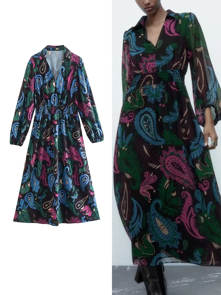 

Женское прямое платье до середины икры, с длинным рукавом