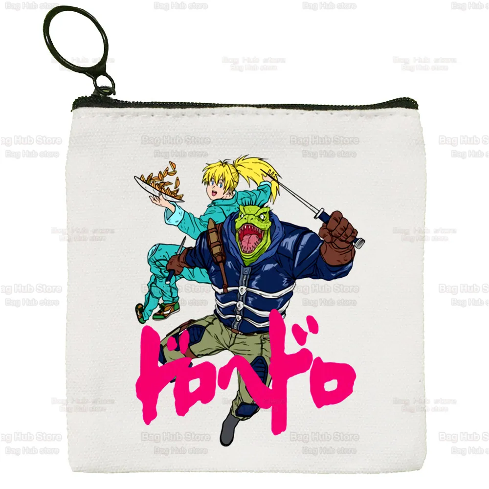 Dorohedoro Kaiman Nikaido Simple Canvas Coin Purse Cute Cartoon Japan Anime Key Case Lady Bag Coin Storage Bag