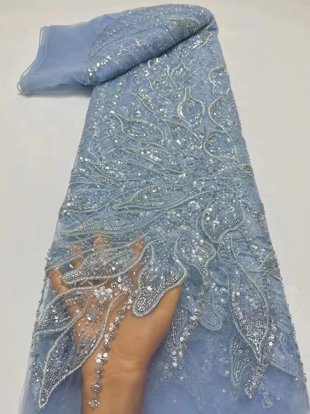 Французская бархатная кружевная ткань с блестками 2023 высококачественный