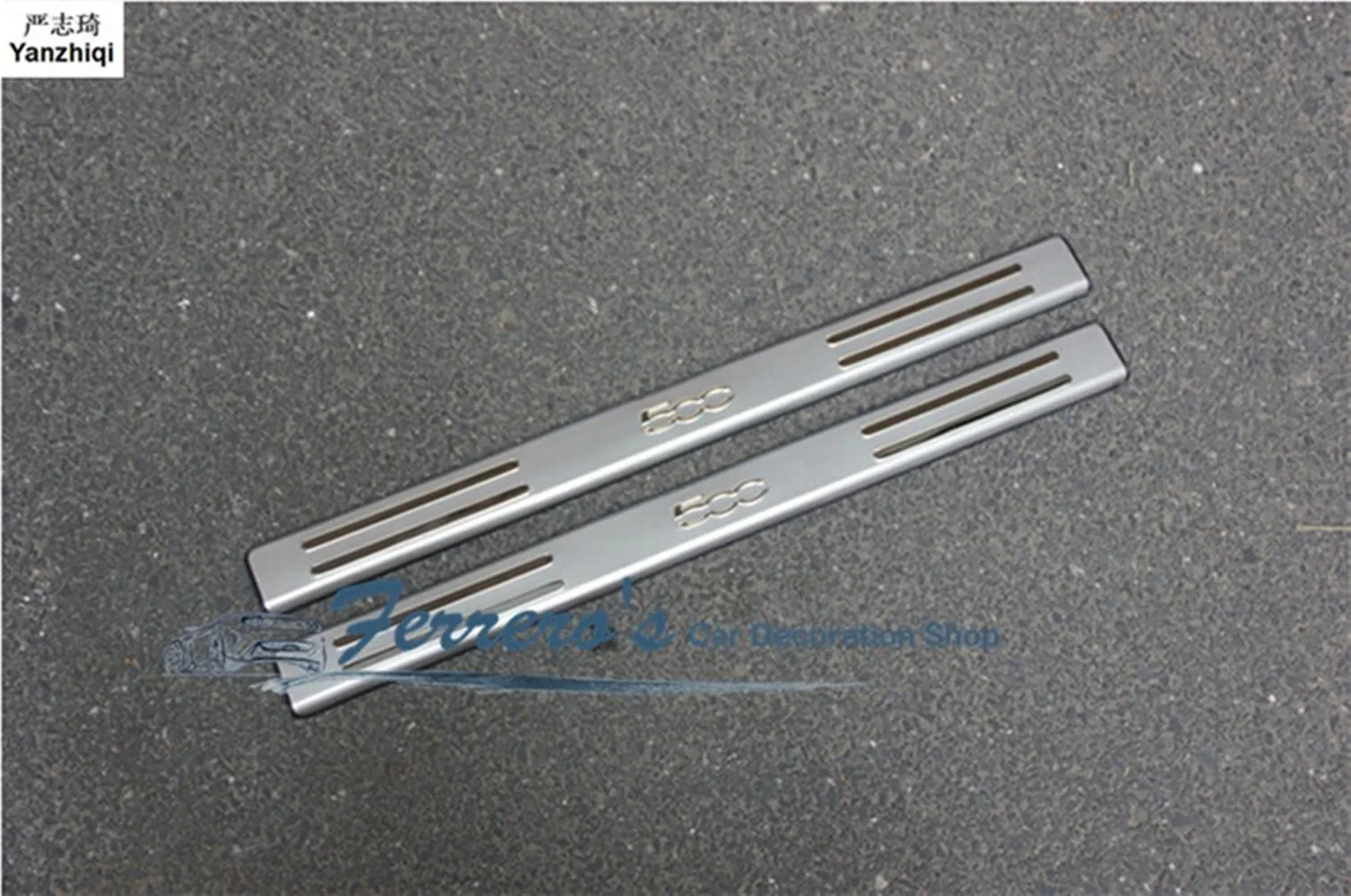 

Для 2010-2015 FIAT 500 накладка на порог из нержавеющей стали, 2 шт./компл., автомобильные аксессуары, автомобильная наклейка, Стайлинг автомобиля