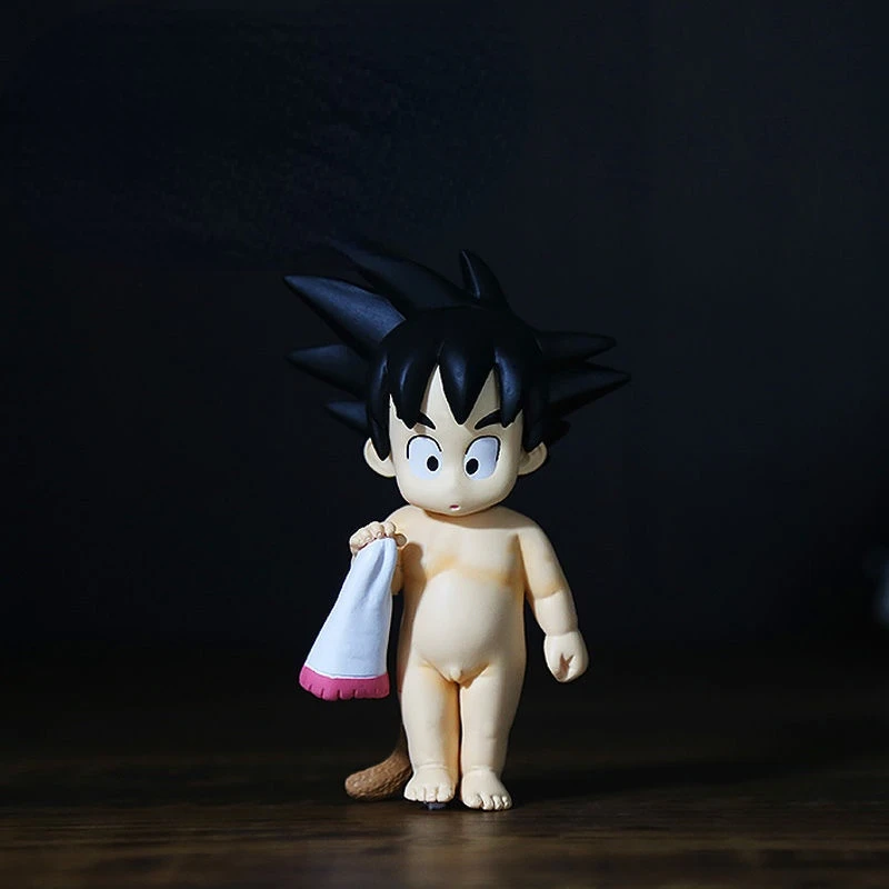 Japanese anime cute bath naked ass childhood Goku baby model hand-made creative doll gift