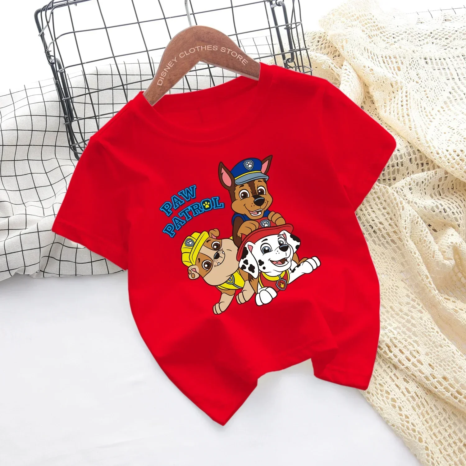 Костюм детский летний из футболки и шортов с принтом Щенячий патруль