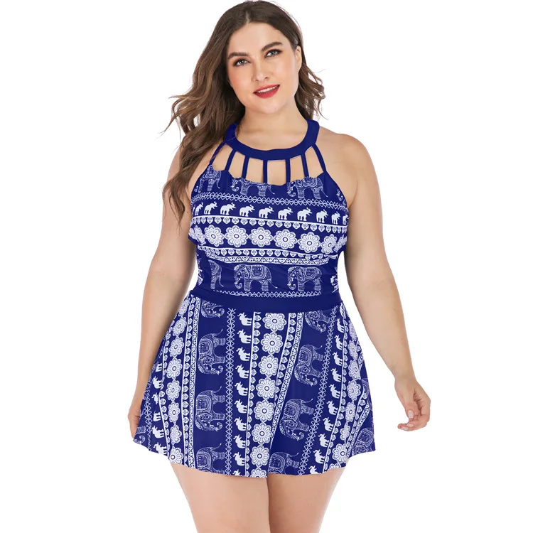 Раздельный купальник с юбкой в виде слона