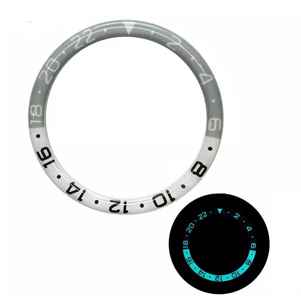 38mm Luminous Watch Bezel for SKX007 SKX011 Diving Watches Modified Part Resin Insert Ring Replacement Bezels