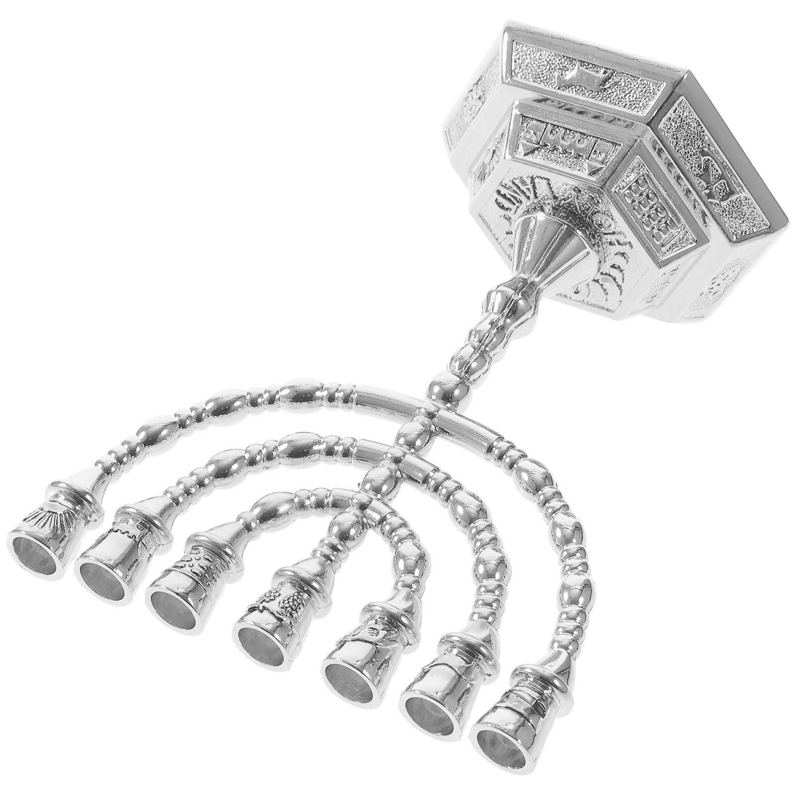 

Ornaments Gifts Vintage Candlesticks Ornament 7-arm Candlestick Ornaments Bedroom Menorah Decor Party Candlestick Ornaments