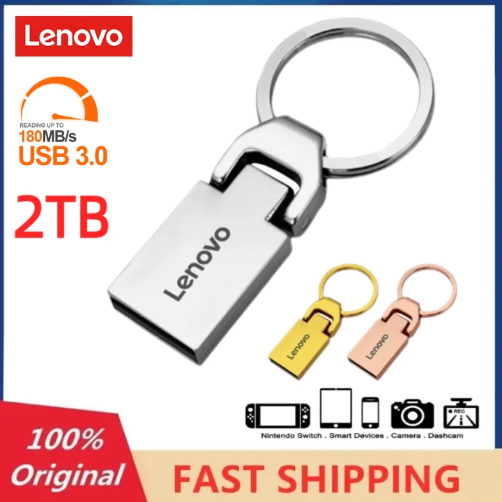 Оригинальный USB-флеш-накопитель Lenovo металлическая портативная Флешка большой