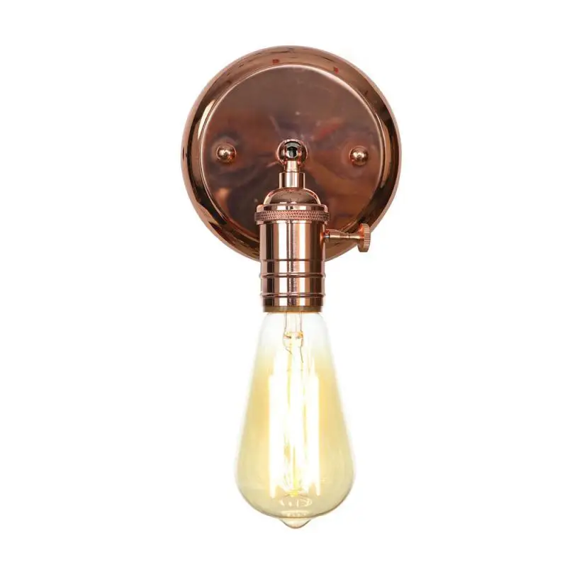 

Pull Chain Switch Scones led Wall Lights Chrome Loft Style Retro Vintage Iron Bedroom Wall Lamp Bedside Lampen Stair Wandlamp