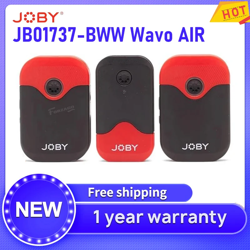 

Беспроводной петличный микрофон JOBY JB01737-BWW Wavo, 2,4 ГГц, двухканальный микрофон для iPhone, Android, DSLR-камер