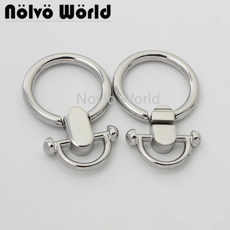 

10-50pcs silver color 54*14mm alloy round shape connect buckle for lady shoulder bag hanger connector chain bag parts