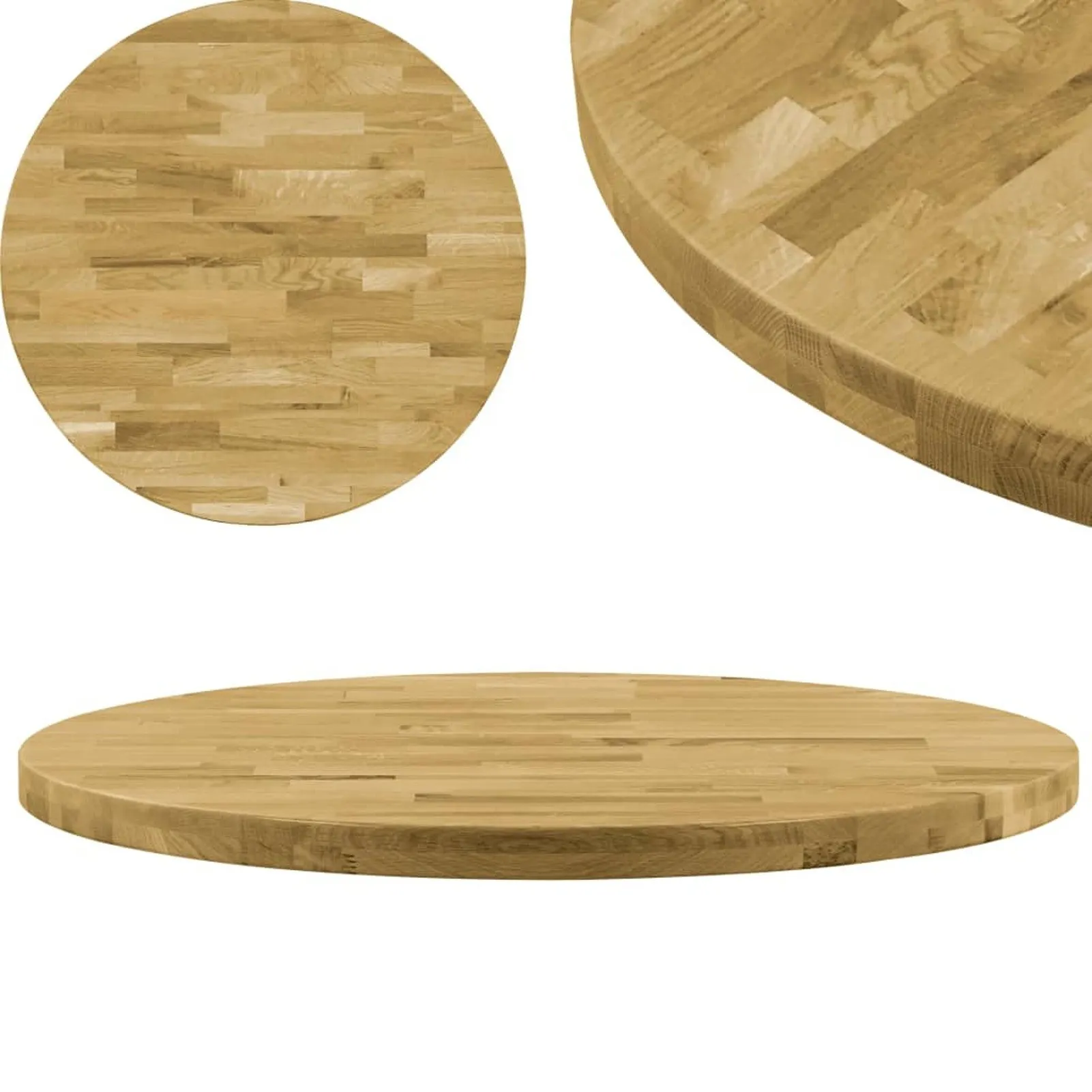 

Table Top Solid Oak Wood Round 1.7" 35.4"