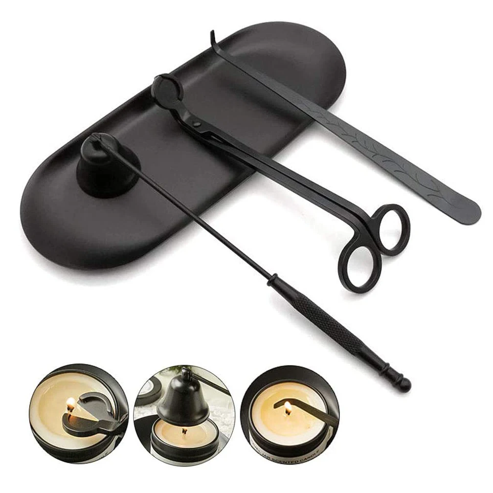 Набор из 4 свечей нержавеющей стали набор аксессуаров для с подносом хранения