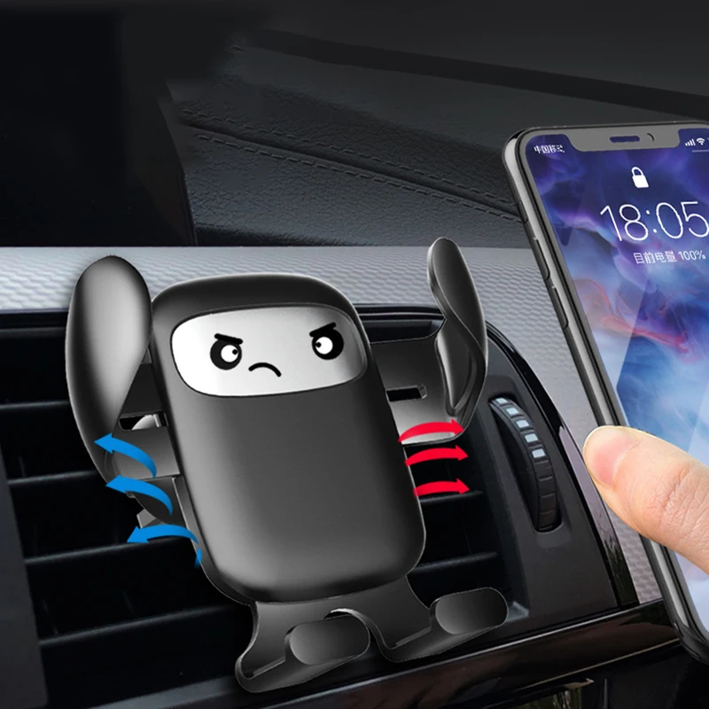 

Car Phone Holder Mobile Phone Navigator Car Air Outlet Cute Funny Cartoon Phone Holder Auto Parts