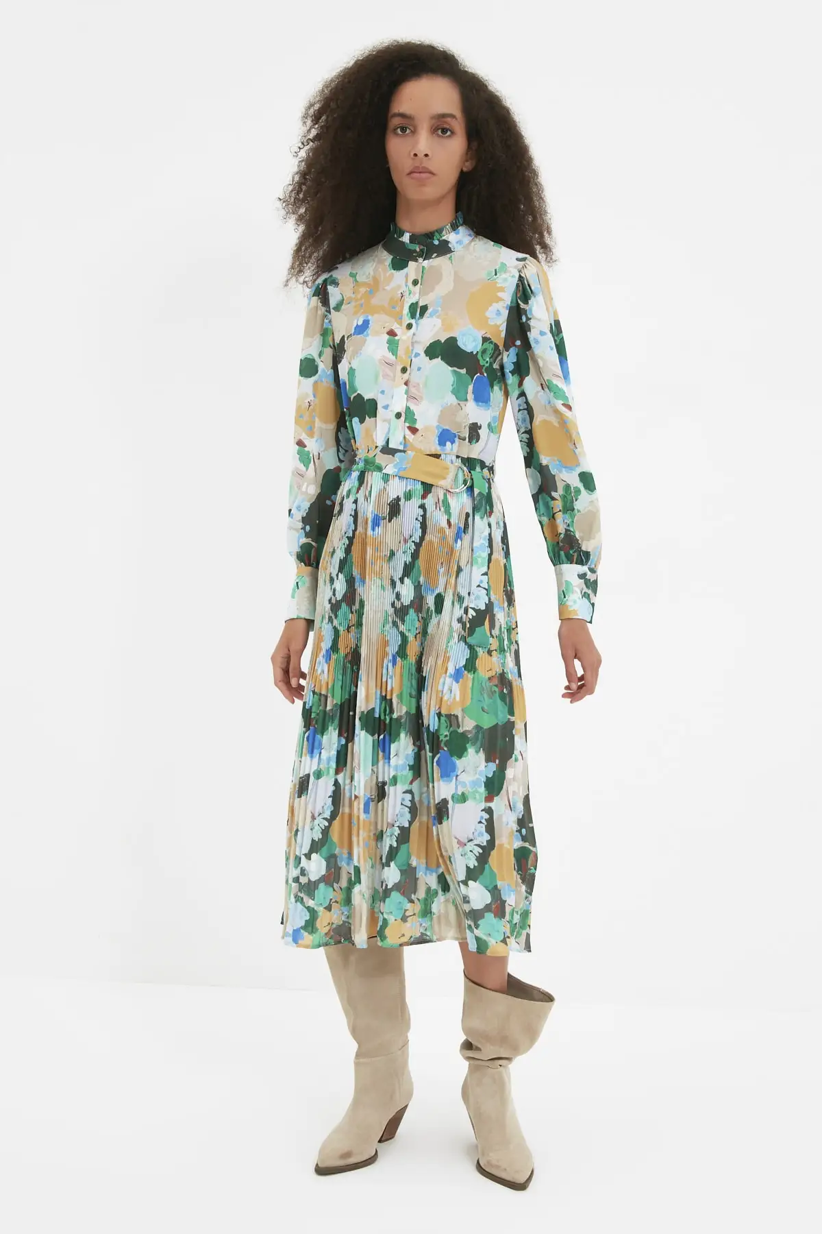 

Trendyol Belted Piliseli Dress TWOAW22EL1756
