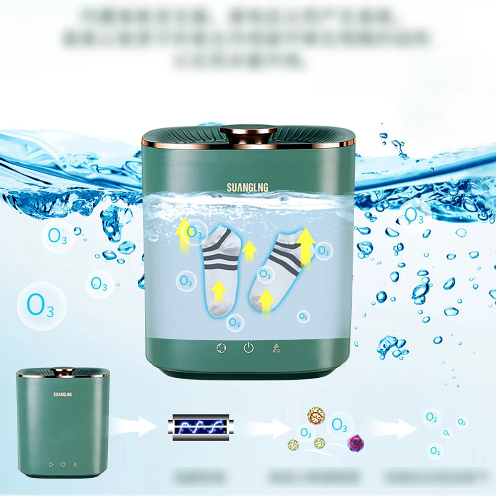 2.5L Portable Mini Washing Machine Semi-automatic Dormitory Travel Underwear Home Smart Sock Washing Machine With/Without Ozone