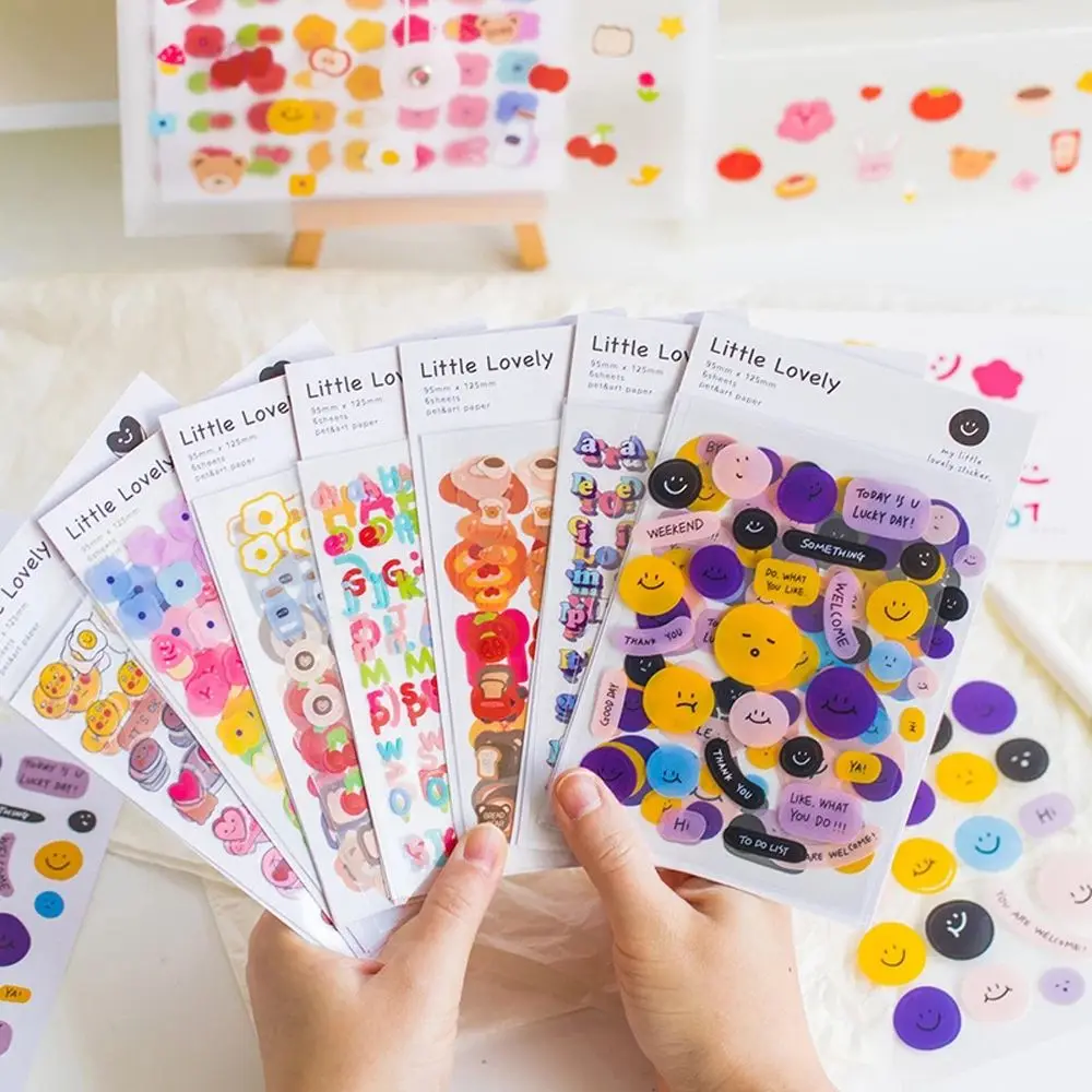 

6 листов, Необычные милые животные, алфавит, наклейка, сделай сам, фотоальбомы, кавайные канцелярские товары