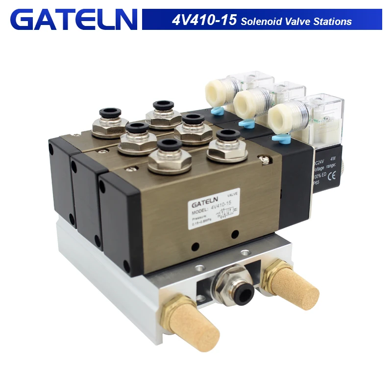 GATELN Электромагнитный клапан 4V410-15 DC24V 12V AC220V AC110V