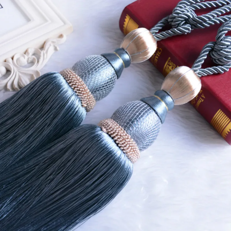 Шторные подхваты с кисточками из хлопка, 1 пара