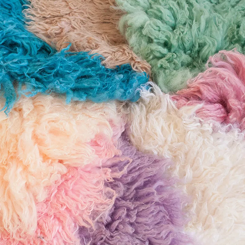 

45cm Australia Pure Wool Mats Baby Photography Blanket Background Flokati Props for Newborns Photo Shoot Fotografia Accessories