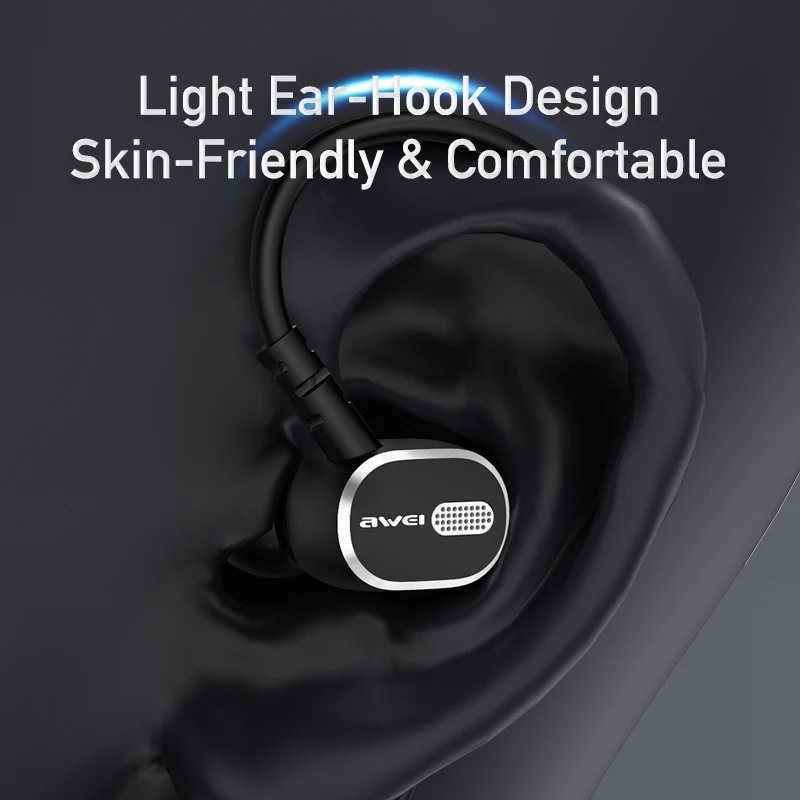 Awei TC-6 наушники Type-C проводные USB C шумоподавляющие черного цвета гарнитура для