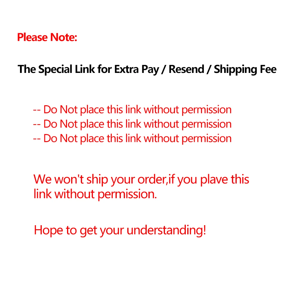 

Специальная ссылка для дополнительной оплаты/повторной отправки/стоимости доставки-не размещайте эту ссылку без разрешения