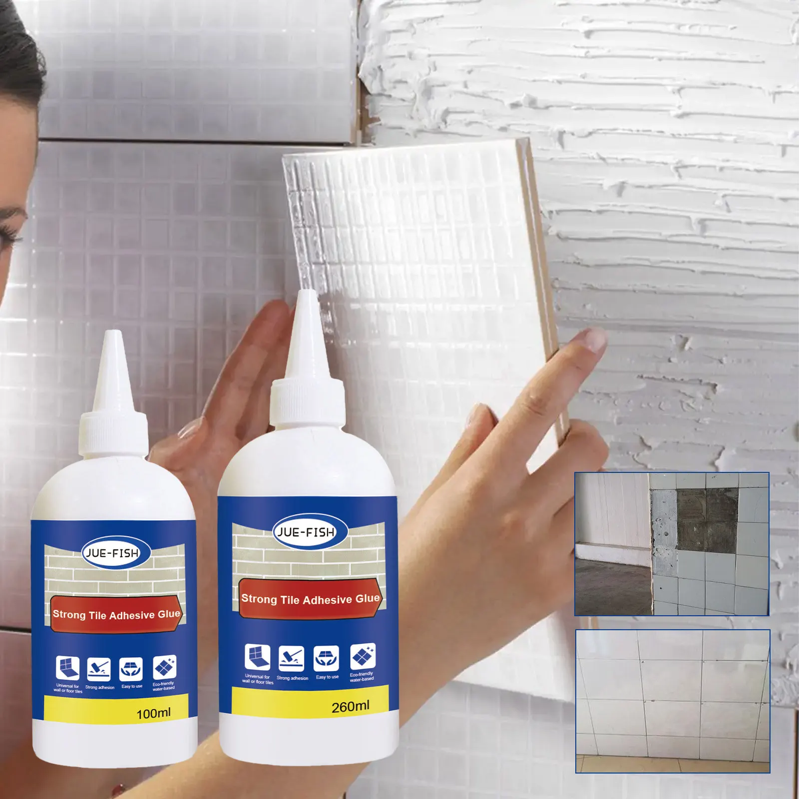 

Tile Adhesive Instant Strong Bond Prevent Falling off Marble Floor Wall Toilet Crack Repair Moistureproof Ceramic Tile Back Glue