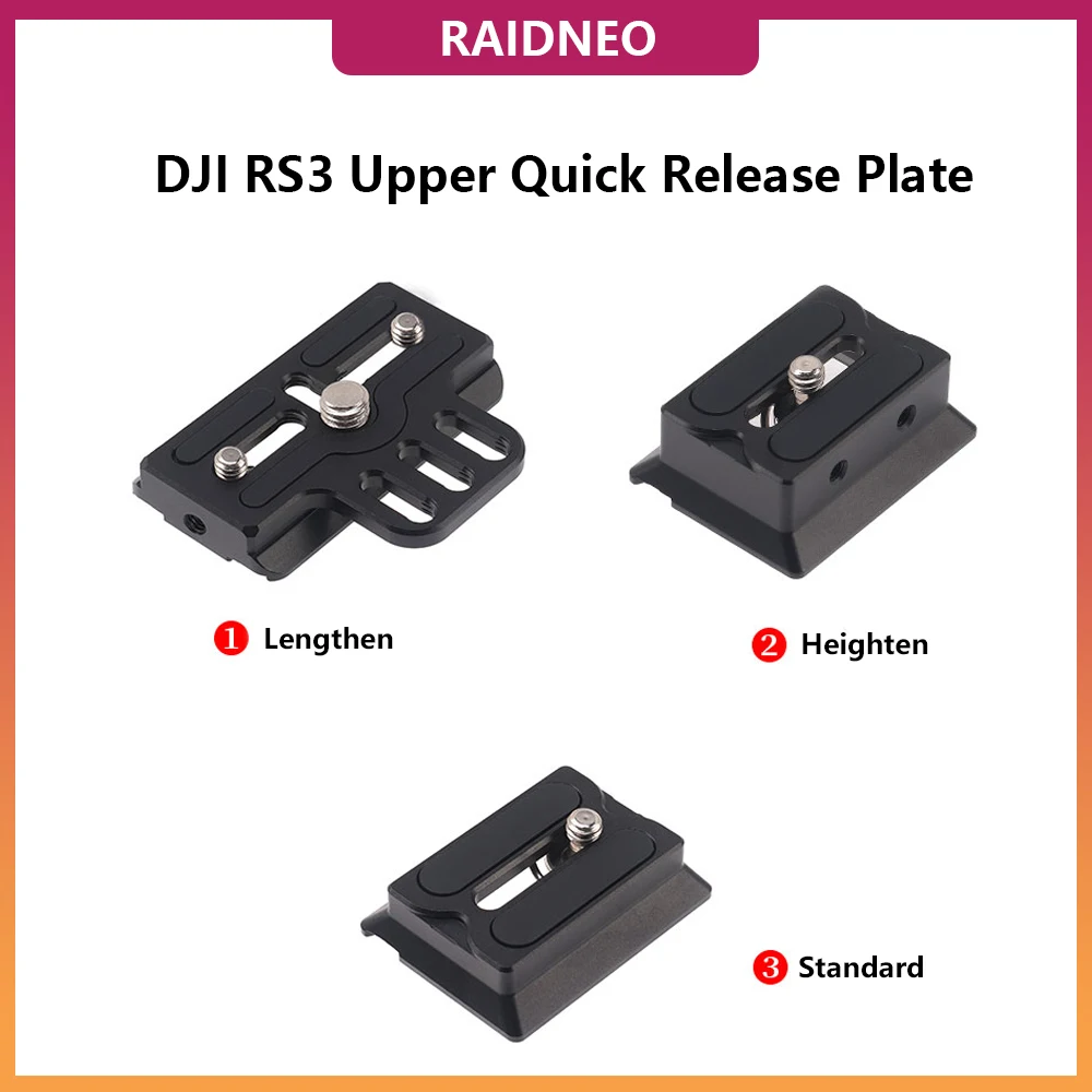 

Базовая пластина быстрого крепления RadiNeo RS3 PU QR с винтами 1/4 3/8 для стабилизатора DJI Ronin RS3 RSC2 RS2 Gimbal