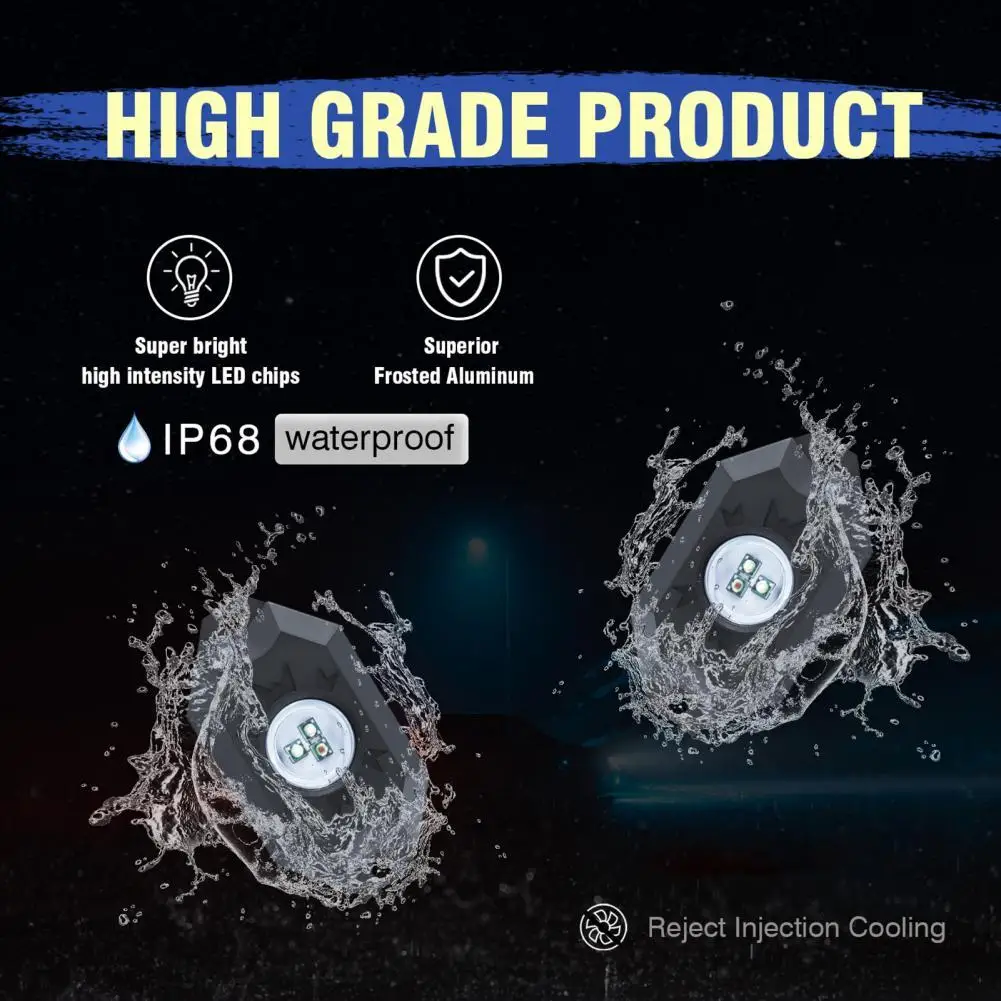 

Cool Portable 4-Pods Automatic Control RGB LED Rock Light Auto Accessories Underglow Light RGB LED Rock Light