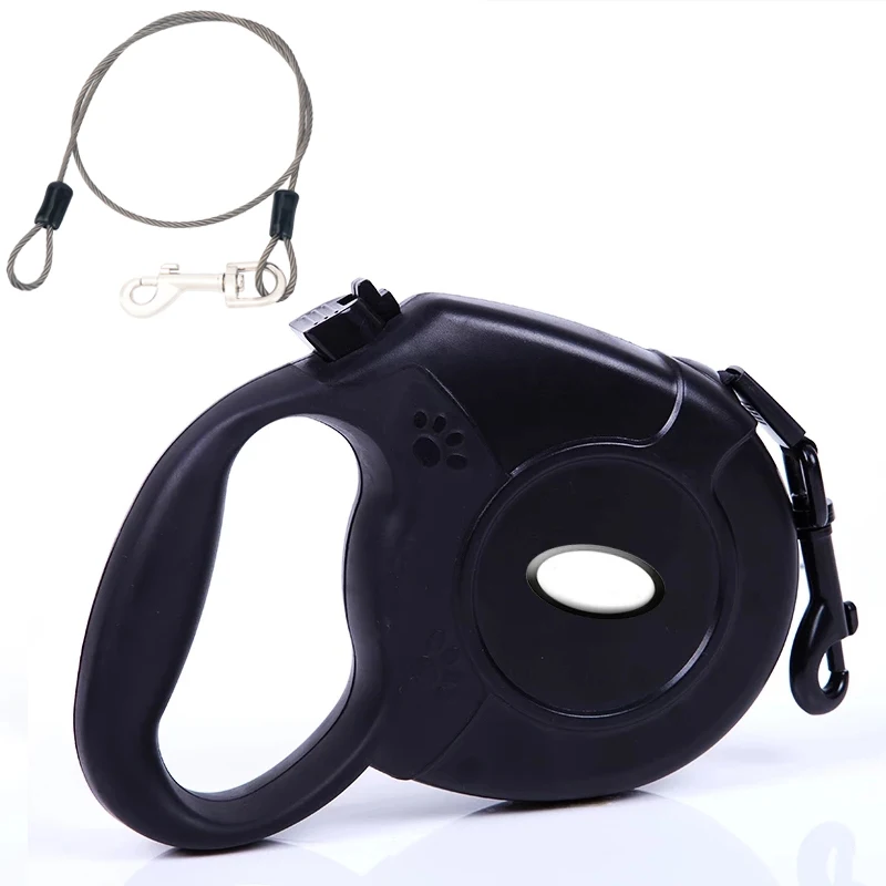 Retractable Big Dog Leash Durable Nylon Dog Leashes with Tie Out Cable Leash Automatic Extending Pet Walking Leads Rope