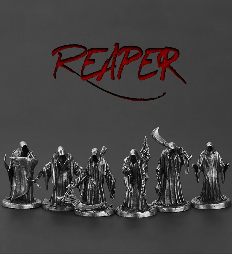 

Puppet metal sickle reaper death soldier man model hand-made toy tabletop game chess piece ornament finished jewelry gift
