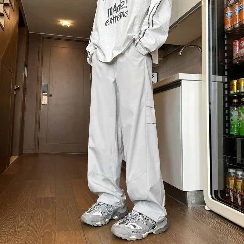 Мужские брюки в американском стиле осень модный бренд дизайн с рюшами