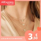 Цепочка женская из серебра 925 пробы, в европейском и американском стиле, 26 букв круглый чокер